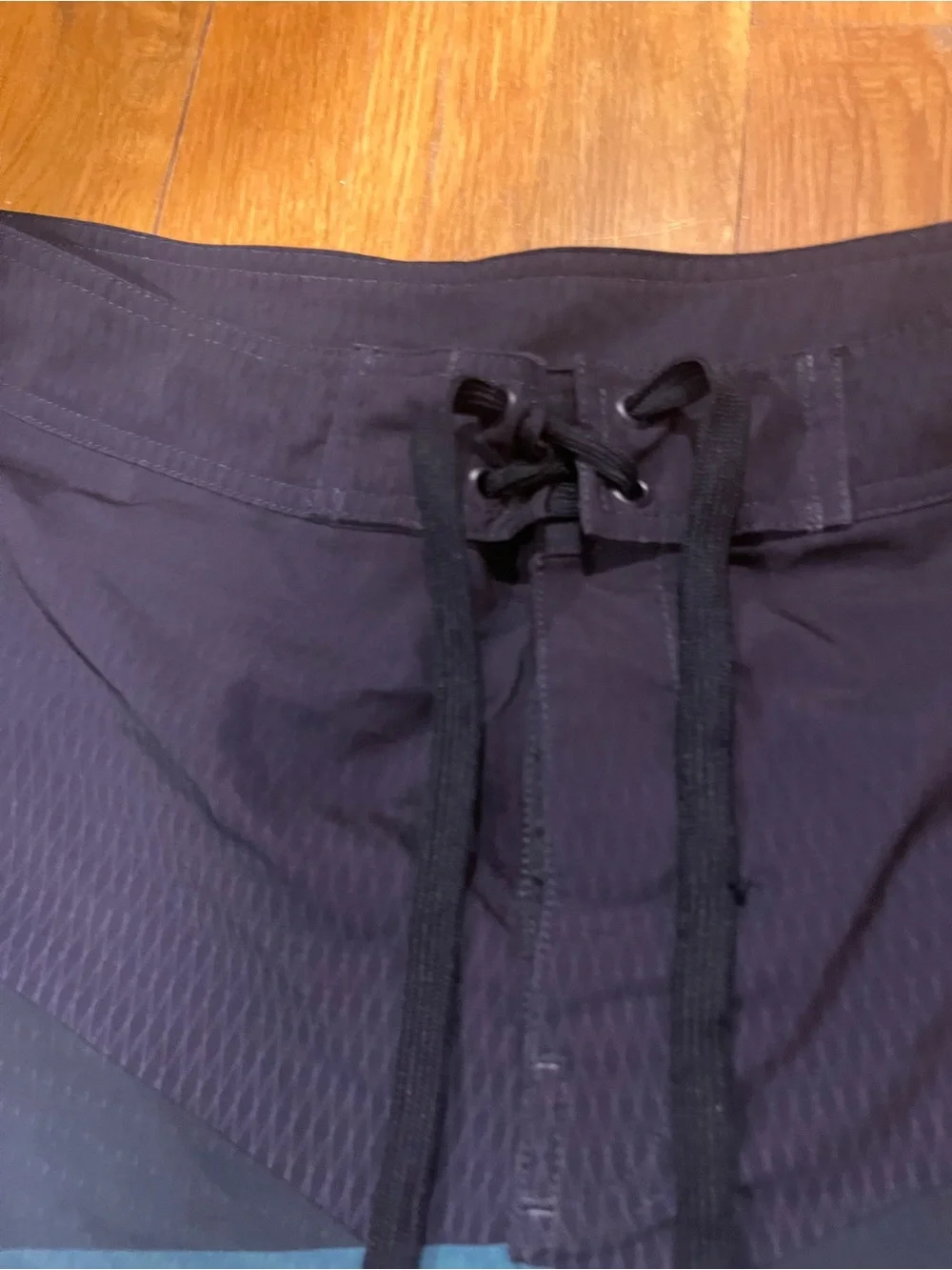 Alpine Swiss Black and Teal Chevron Men’s Swim Board Shorts